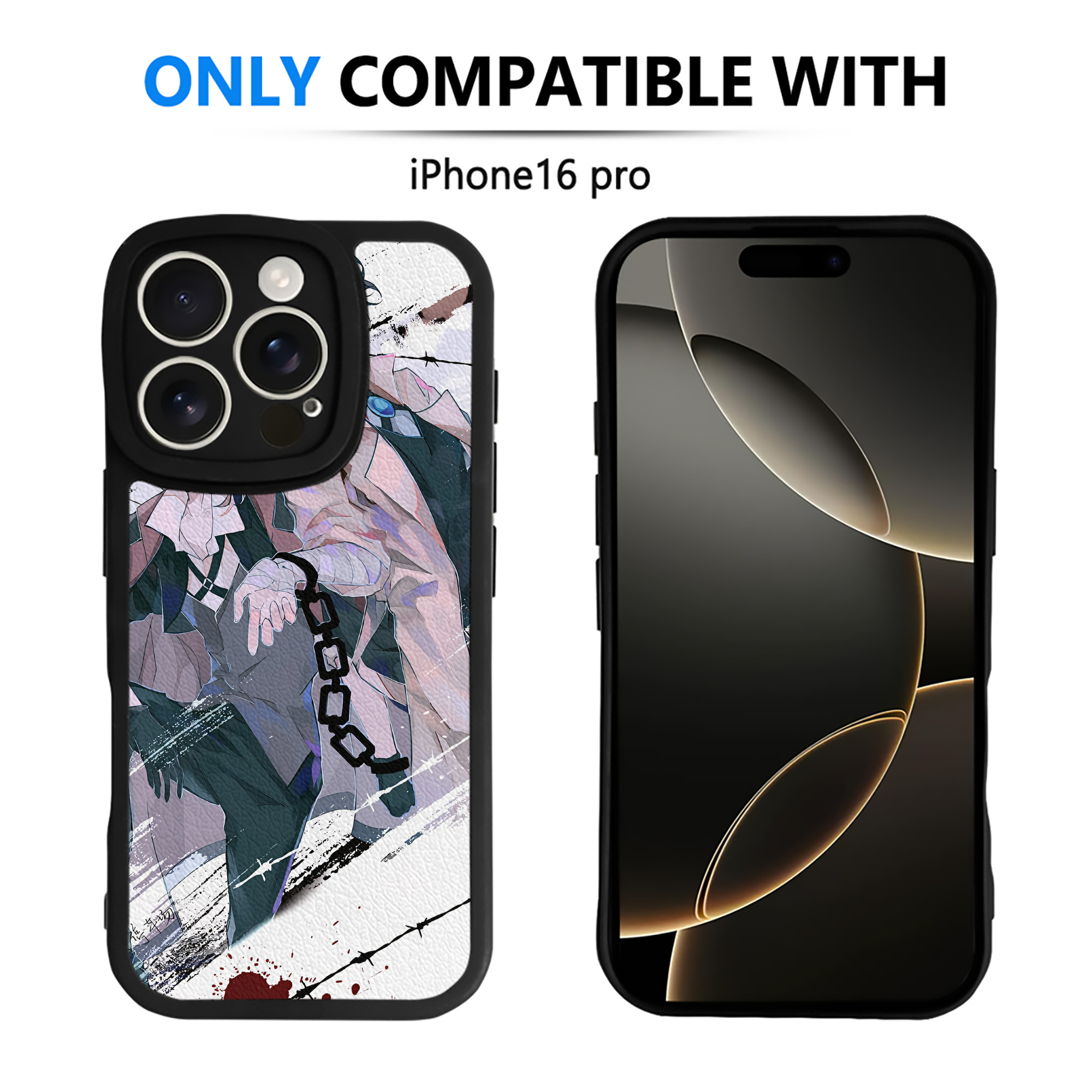（画像用） 文豪ストレイドッグス Bungo Stray Dogs 【iPhone 16シリーズ対応】シリコンスマホケース（レザー調） 材質：シリコン